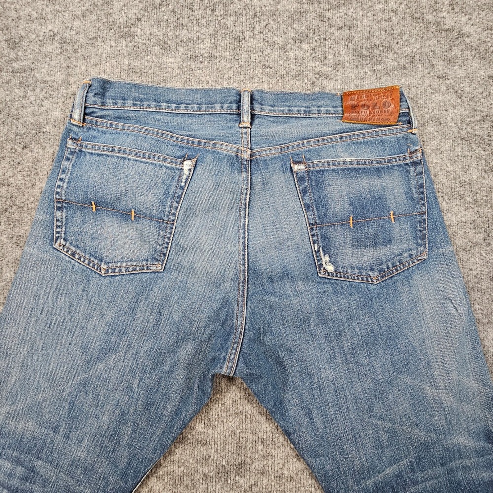 Polo Ralph Lauren Classic 867 Stratford Jeans Men 36x30 Straight Blue RL Logo - Picture 12 of 14